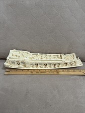 Usado, Presa esculpida asiática marfim fundido resina barco cena 13,5 decoração ornamental vintage comprar usado Usado, Presa esculpida asiática marfim fundido resina barco cena 13,5 decoração ornamental vintage comprar usado  Enviando para Brazil