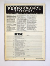 Performance Art Festival. Brussels, 1978 Cultureel Animatiecentrum Beursschouwbu comprar usado Performance Art Festival. Brussels, 1978 Cultureel Animatiecentrum Beursschouwbu comprar usado  Enviando para Brazil