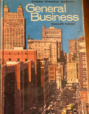 GENERAL BUSINESS 7TH ED SCHOOL TEXTBOOK CRABBE ENTERLINE DEBRUM VINTAGE 1956, usado comprar usado  Enviando para Brazil