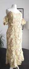 Yellow beige cutwork for sale  LEEDS