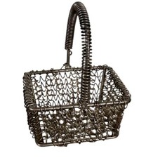 Cesta de arame em miniatura Páscoa compras jardim fazenda Cottagecore comprar usado  Enviando para Brazil