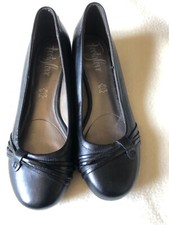 Womens black leather for sale  WILLENHALL