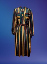 Vestido de tafetá listrado Princeton anos 80 tamanho 12 comprar usado  Enviando para Brazil
