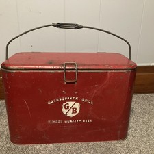 Usado, Refrigerador de baú de cerveja vintage Griesedieck Bros década de 1950 metal com bandeja Rolla Missouri  comprar usado  Enviando para Brazil