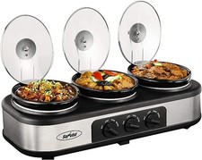 Aquecedor de alimentos Sunvivi fogão lento buffet triplo YDE-1121 - - Risco e amassado comprar usado  Enviando para Brazil