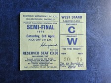 TICKET LIME 1976 DERBY COUNTY - MANCHESTER MAN UTD UNITED FA CUP PÓŁFINAŁ na sprzedaż  PL
