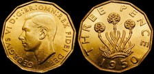 1950 brass threepence for sale  LEIGH