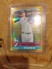 Refrator Nick Madrigal 2025 Topps Heritage Chrome dourado /50 #375 filhotes, usado comprar usado  Enviando para Brazil