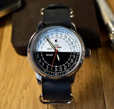 Relógio de pulso masculino Sputnik relógio mecânico movimento dia e noite presente masculino 24 horas comprar usado  Enviando para Brazil