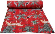 Colcha de algodão Kantha colcha indiana tamanho King feita à mão Gudari preta Ralli comprar usado  Enviando para Brazil