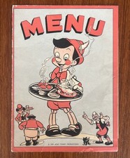 Disney menu strawbridge for sale  San Diego