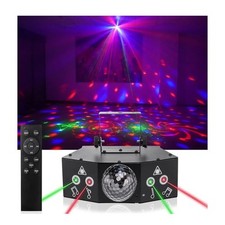 Luz de festa DJ discoteca com controle remoto e luz de palco estroboscópica LED DMX512 nova comprar usado  Enviando para Brazil