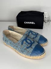 Chanel blue tweed for sale  PETERBOROUGH