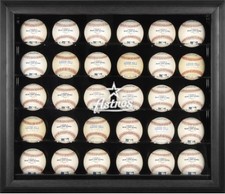 Vitrine Houston Astros logotipo moldura preta 30 bolas, usado comprar usado  Enviando para Brazil
