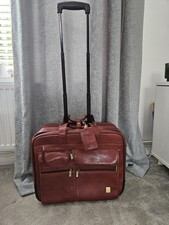 wheeled luggage leather for sale  CHERTSEY