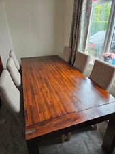 dark wood dining table 6 chairs for sale  CHESTER