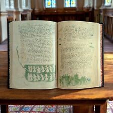 Reprodução fac-símile manuscrito Voynich fiel encadernada em couro comprar usado  Enviando para Brazil