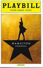 Playbill Hamilton Broadway, data de abertura noite Jonathan Groff Lin-Manuel Miranda comprar usado  Enviando para Brazil