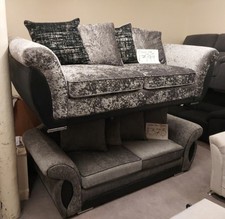 Crushed velvet seater for sale  BRADFORD