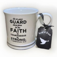 Novo com etiquetas! Caneca xícara de café Home Essentials versículo bíblico escritura! Corinthians 16:13 comprar usado  Enviando para Brazil