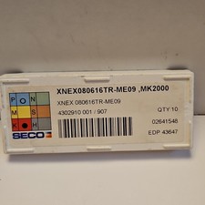 Usado,  Inserção de fresagem Seco ANSI XNEX080616TR-ME09 MK2000 6 carboneto sólido LOTE 578 comprar usado  Enviando para Brazil