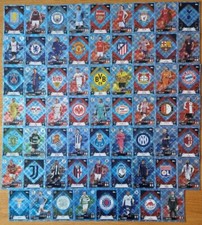 Topps Champions League 2024/2025 Karty Crystal kompletny zestaw 62 karty, używany na sprzedaż  PL