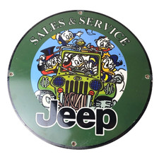 Vintage jeep porcelain for sale  Houston