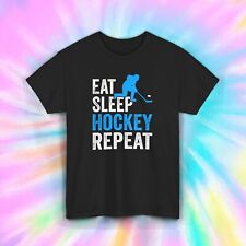 Camiseta Eat Sleep Hockey Repeat | Camiseta gráfica engraçada para jogador de hóquei | P-5XL comprar usado  Enviando para Brazil
