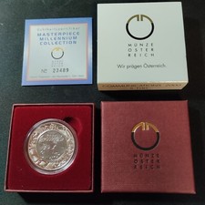 100 szylingów 2000 bimetal moneta srebrna tytanowa komunikacja AUSTRIA PP proof na sprzedaż  Wysyłka do Poland