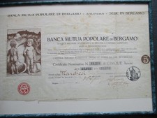 Certificato azionario banca usato  Verdellino