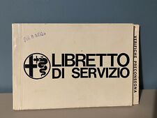 Libretto servizio alfa usato  Corato