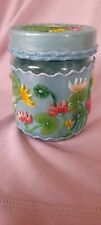 Vaso vetro decorato usato  Molinella