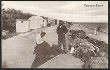 Cartão postal Sussex - Felpham Beach & reparo de rede de pesca 1912 - Pub R. Briant Burges comprar usado  Enviando para Brazil