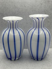 Pair blue striped for sale  RIPLEY