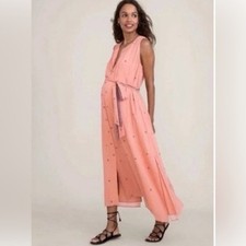 Vestido Hatch maternidade enfeitado coral Florencia chá de bebê férias pequeno comprar usado  Enviando para Brazil