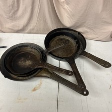 Conjunto de 5 frigideiras vintage cowboy National Wheeling Regal fogueira lata aço 1 4 5 comprar usado  Enviando para Brazil