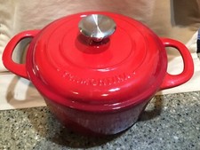 Panela Tramontina 3,5 quartos com tampa ferro fundido esmaltado forno holandês vermelho comprar usado  Enviando para Brazil