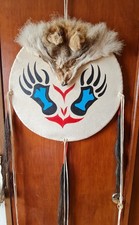 Bouclier amerindien peint d'occasion  Langon