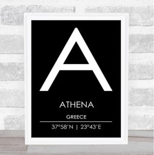 Athena greece coordinates for sale  UK