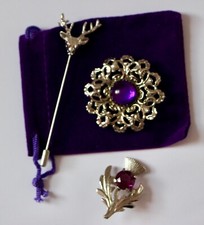 Vintage brooches thistle for sale  PLYMOUTH