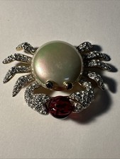 Broche crabe perlé d'occasion  Andernos-les-Bains