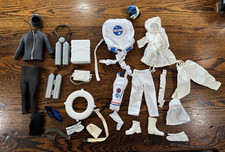 Lote de roupas e acessórios diversos GI Joe equipamento de mergulho, tanque de mergulho, equipamento Astonaut etc comprar usado  Enviando para Brazil
