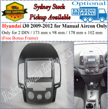Fascia facia compatível com Hyundai i30 i-30 2007-2011 manual AC duplo dois painel 2 DIN comprar usado  Enviando para Brazil