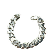 Pulseira de prata esterlina cubana italiana 8 polegadas x 14 mm comprar usado  Enviando para Brazil