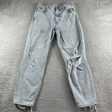 Jeans feminino Abercrombie Fitch 4 (27) The Mom cintura alta azul angústia retrô, usado comprar usado  Enviando para Brazil