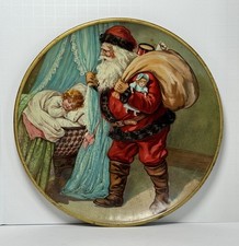 C.D. Papai Noel Kenny com saco de brinquedos no berço da criança adormecida prato de lata comprar usado  Enviando para Brazil