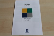 118168) Peugeot 106 - Farben & Polster - Prospekt 06/2000 comprar usado  Enviando para Brazil