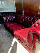 Chesterfield leather sofa for sale  EASTBOURNE