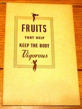 1933 Fruits That Help Keep The Body Vigorous Booklet Ca. Troca de fruticultores comprar usado  Enviando para Brazil