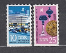 DDR 1977  Nr. 2250-2251 Rzemiosło artystyczne szkło i drewno, targi w Lipsku MNH, używany na sprzedaż  PL